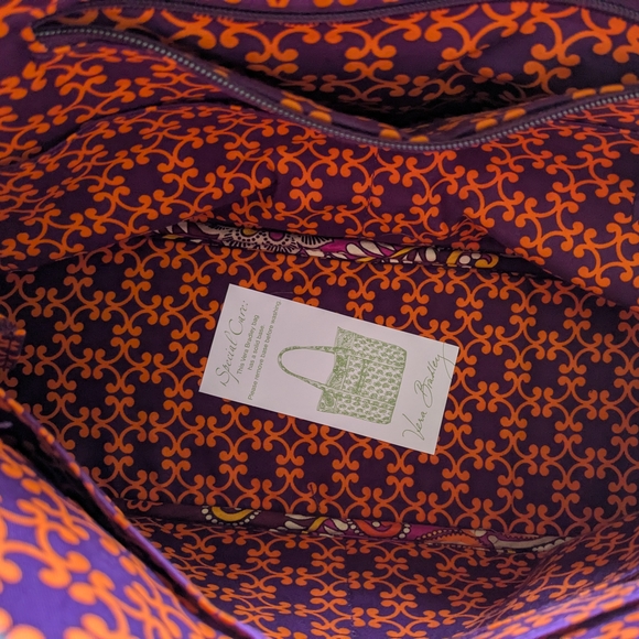 Vera Bradley Floral Bowler Bag in Purple and Yellow - Picture 6 of 7